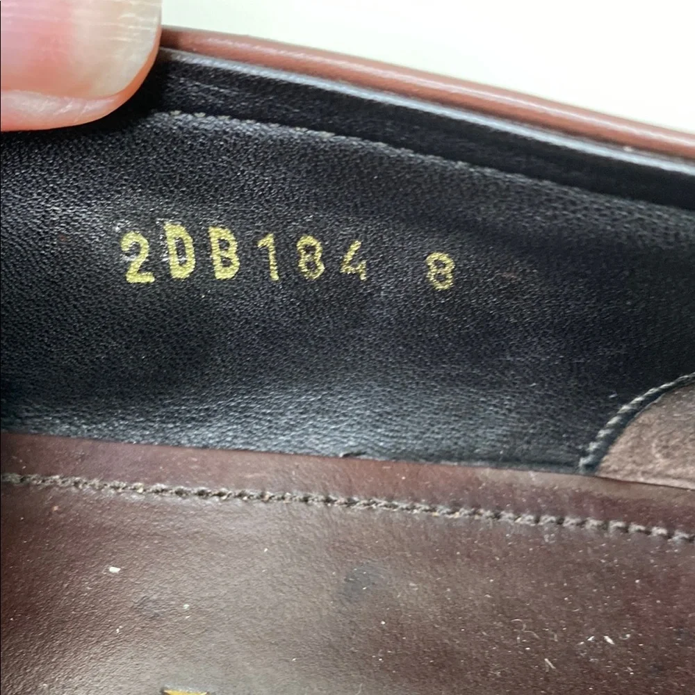 Prada‎ Penny Loafers Brown Brushed Leather Slip On Size UK8/US9 Authenticated